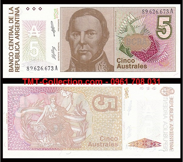 Argentina 5 Australes 1985 UNC