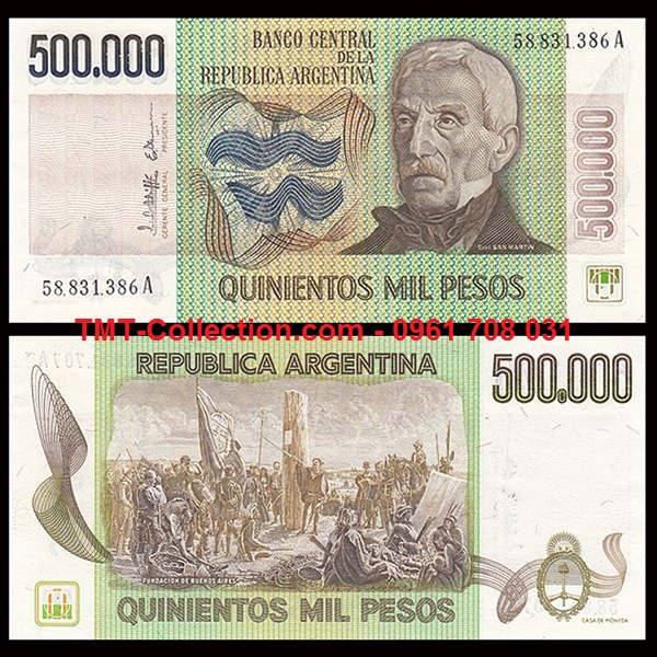 Argentina 500.000 pesos 1983 UNC
