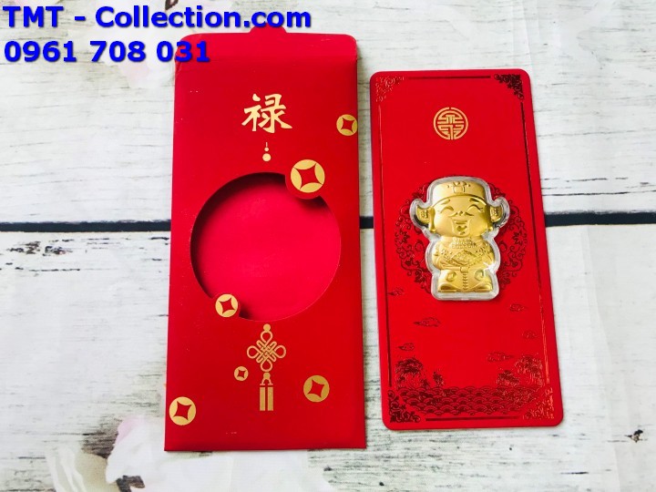 Bao lì xì Thần Tài chibi vàng - TMT Collection