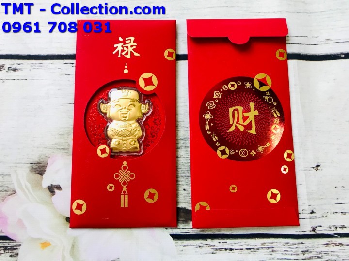 Bao lì xì Thần Tài chibi vàng - TMT Collection