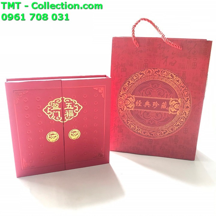 Bộ Ngũ Phúc - PHÚC LỘC THỌ TÀI HỶ Mạ Vàng 24k - TMT Collection.com