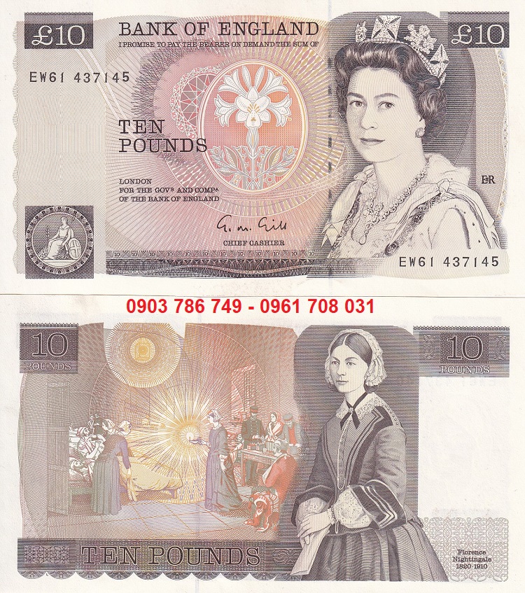 Tiền sưu tầm British - Anh 10 Pounds 1975 – 1992