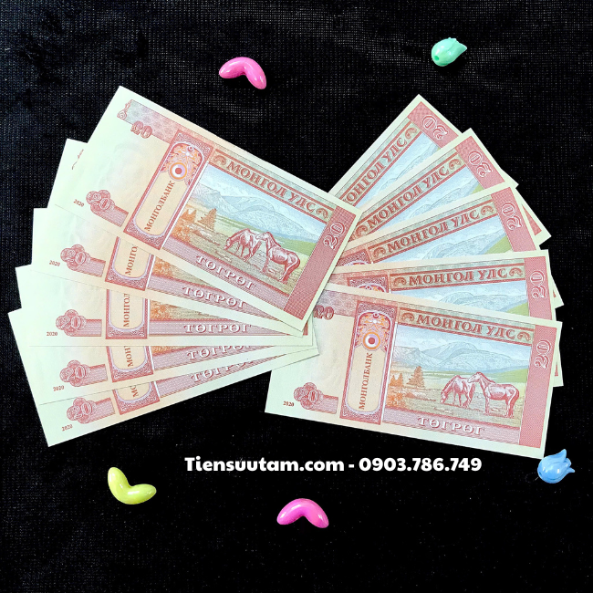 Combo 10 Tờ Tiền Ngựa Mông Cổ 20 Tugrik