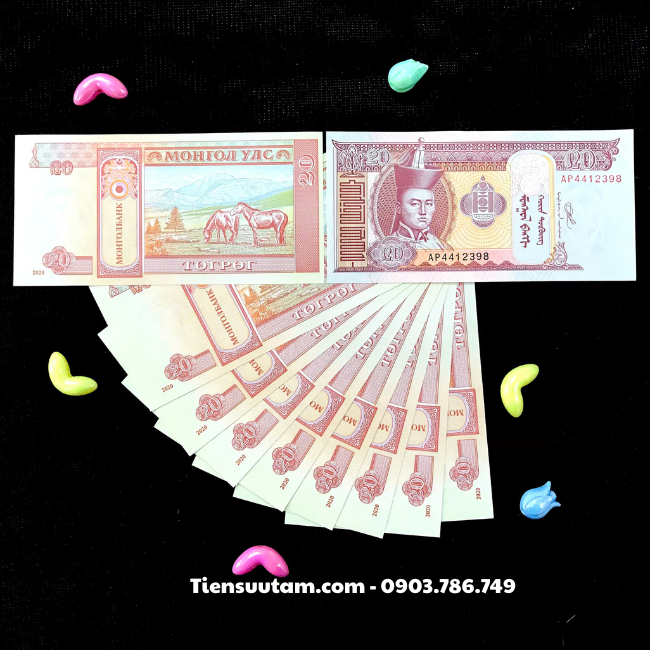 Combo 10 Tờ Tiền Ngựa Mông Cổ 20 Tugrik