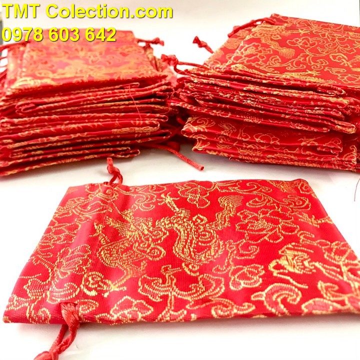 Túi gấm long phụng size 10x13cm - TMT Collection.com