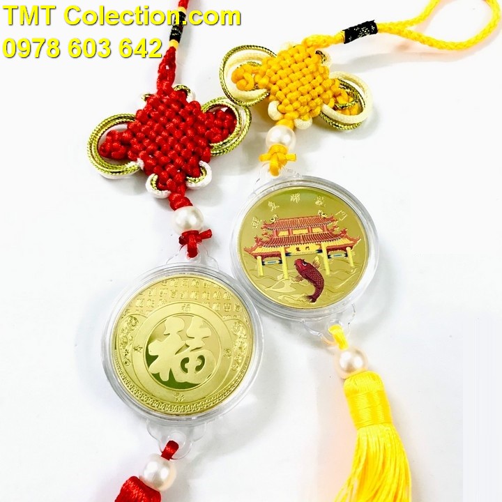 Dây Treo Xu Cá Chép Vượt Vũ Môn In Màu - TMT Collection