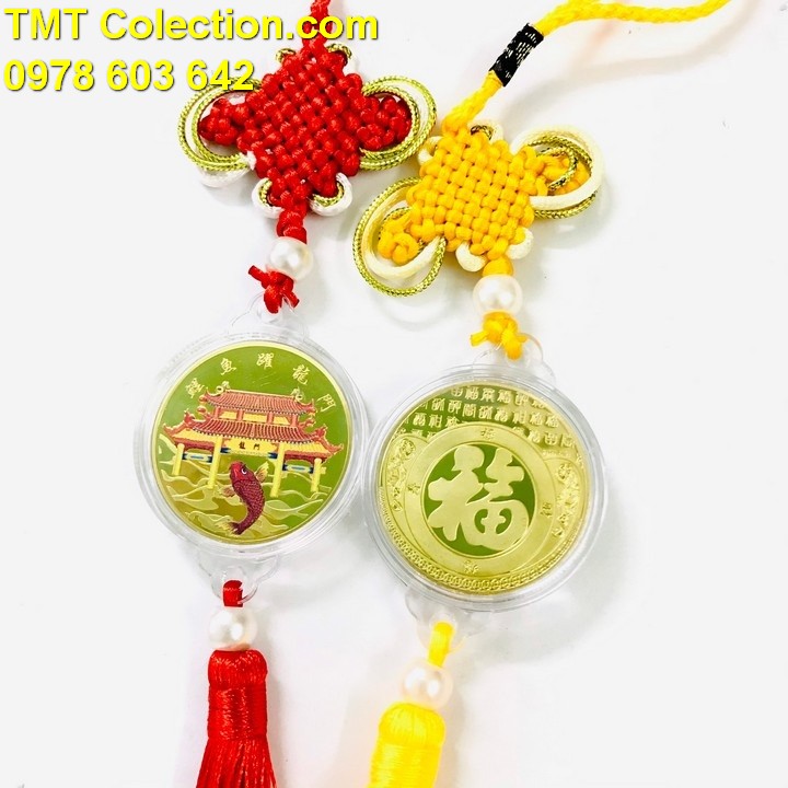 Dây Treo Xu Cá Chép Vượt Vũ Môn In Màu - TMT Collection