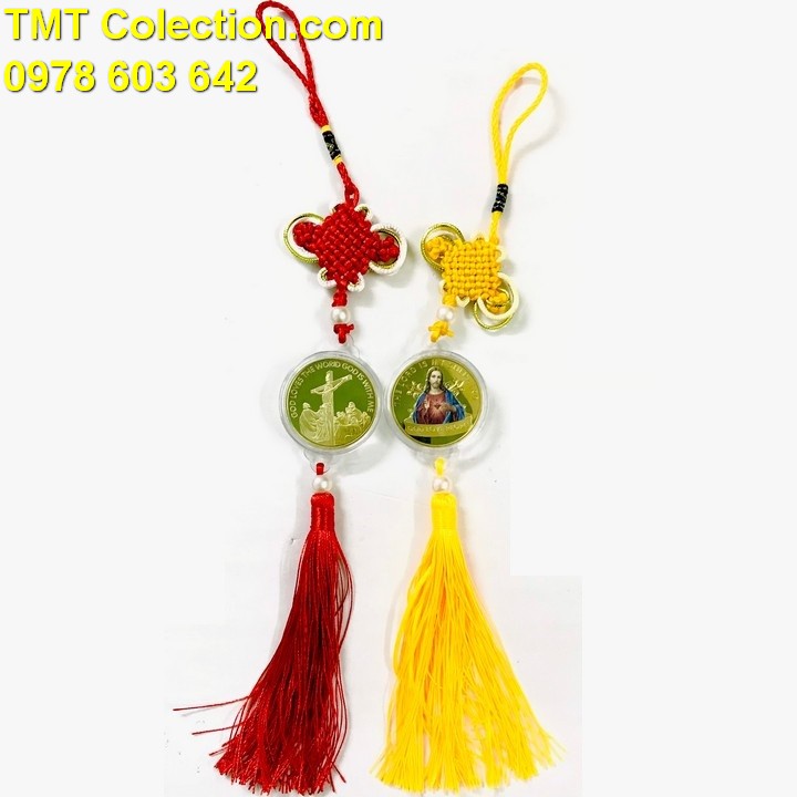 Dây Treo Xu Thánh Tâm Chúa Giêsu Kitô In Màu - TMT Collection