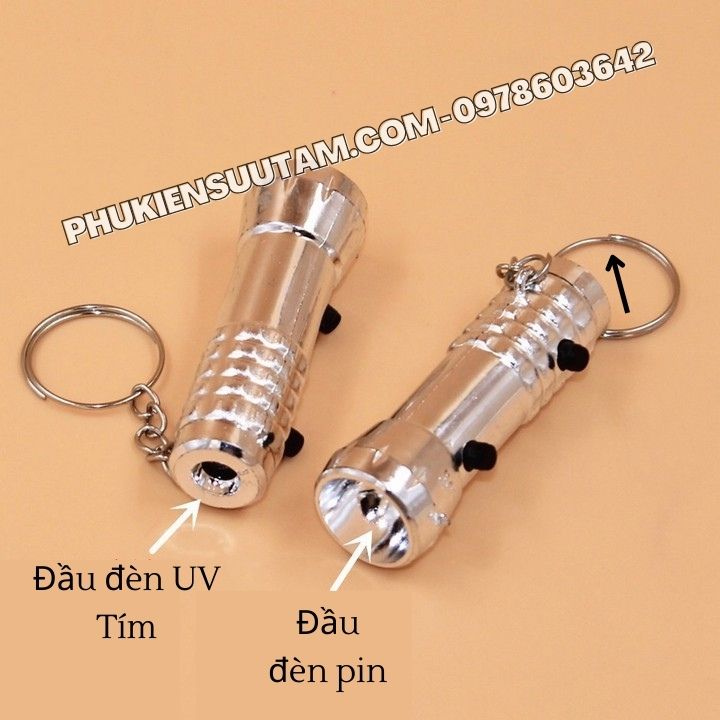 Đèn Pin Siêu Rẻ Ánh Sáng Tím UV 2 Đầu - Phukiensuutam.com