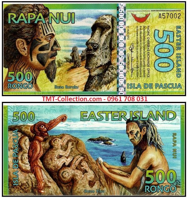 Easter Island - Đảo Phục Sinh 500 rongo 2011 UNC polyme (tờ)