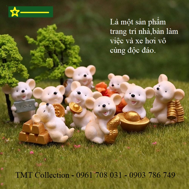 Tượng con chuột nhựa kute - TMT Collection.com