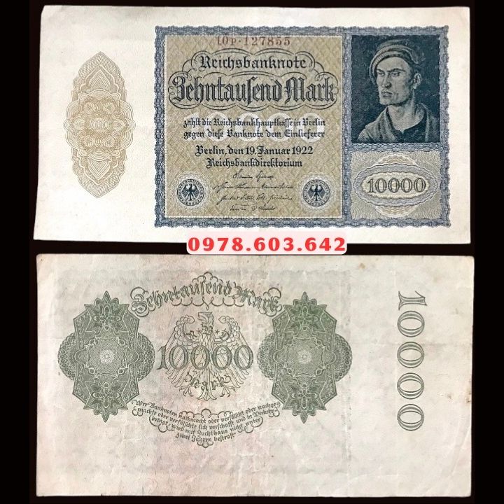 Germany - Đức 10.000 Mark 1922 AUNC - Phukiensuutam.com
