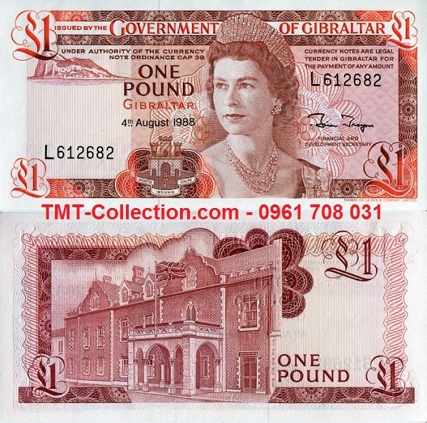 Gibraltar 1 Pound 1988 UNC (tờ)