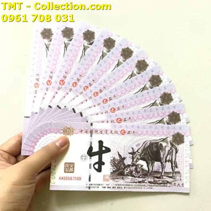 Tiền 100 Hình Con Trâu 2021 Của Trung Quốc - TMT Collection.com