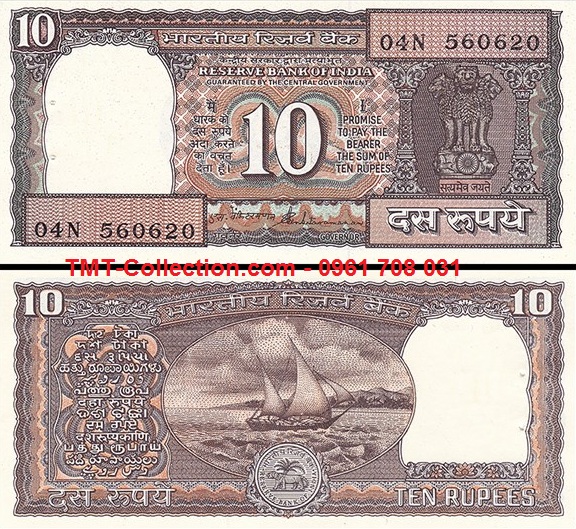India - Ấn Độ 10 Rupee 1962 UNC