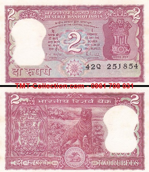 India - Ấn Độ 2 Rupee 1983 UNC