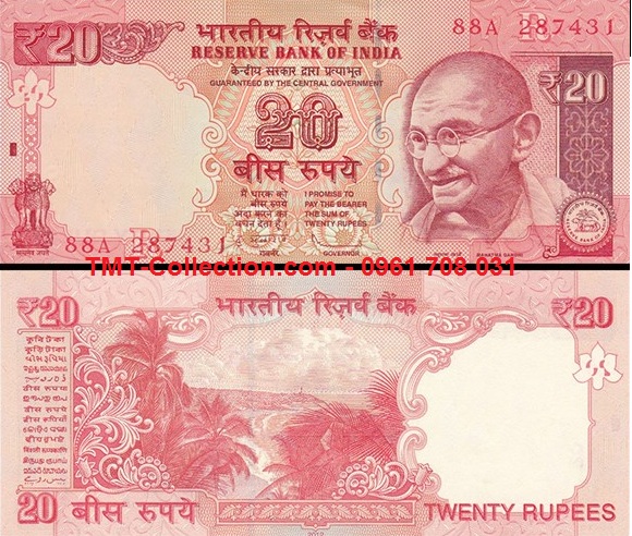 India - Ấn Độ 20 Rupee 2012 UNC