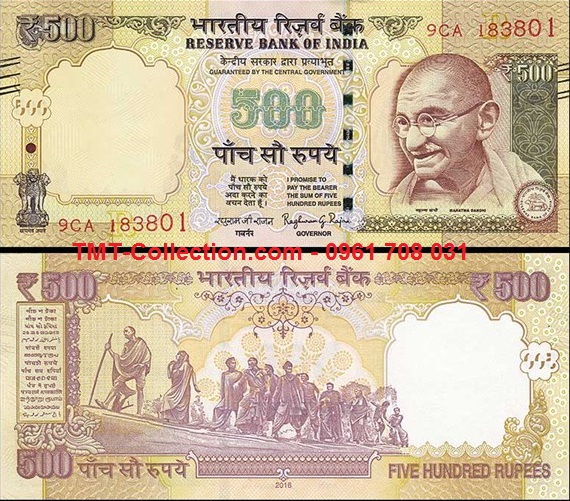 India - Ấn Độ 500 Rupee 2016 UNC