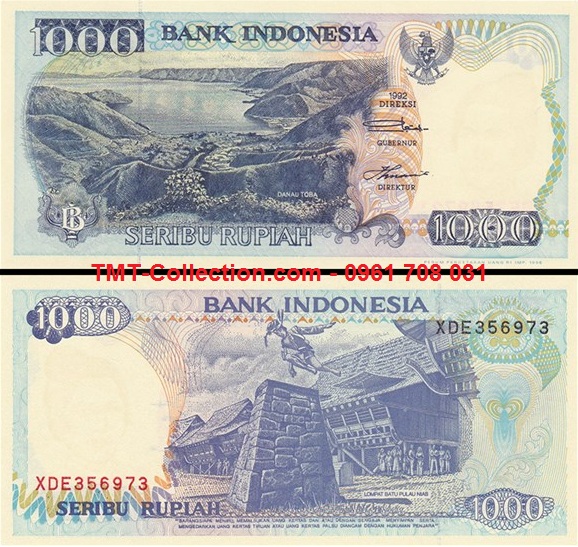 Indonesia 1000 rupiah 1992 UNC
