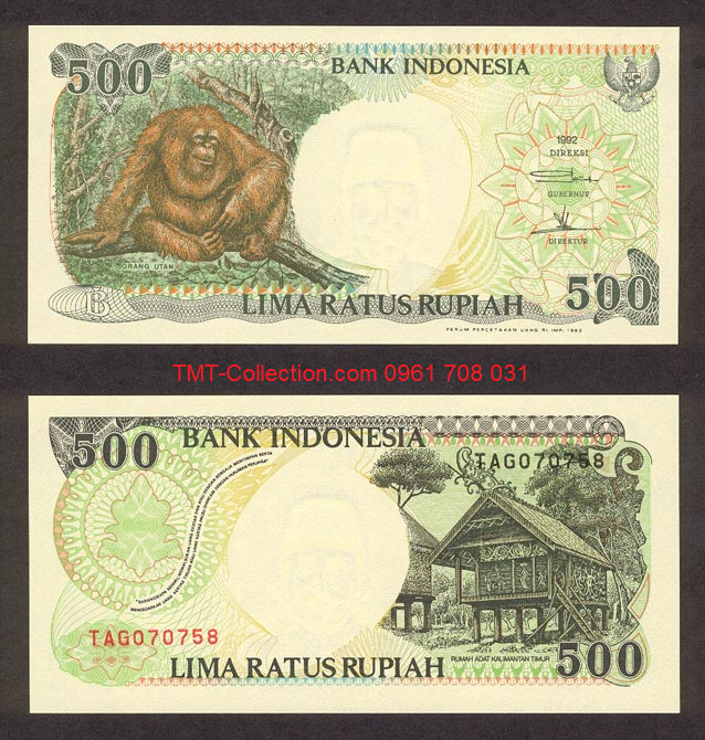 Indonesia 500 Rupiah 1992 UNC
