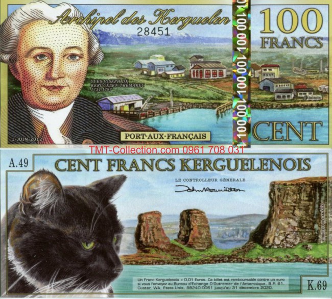 Kerguelen 100 Francs 2012 UNC Polymer