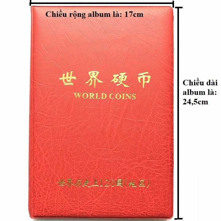 Bộ Album xu 120 nước quốc tế có cờ - TMT Collection.com