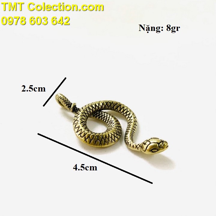 Móc khóa tượng đồng con Rắn - TMT Collection.com