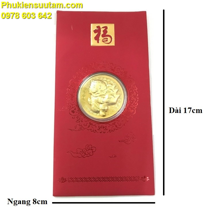 Bao lì xì mạ vàng Con Cọp Vip - Phukiensuutam.com