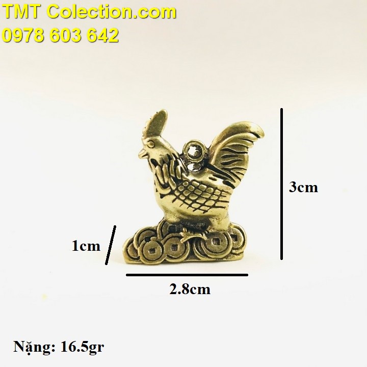 Móc Khóa Tượng Đồng Con Gà - TMT Collection.com
