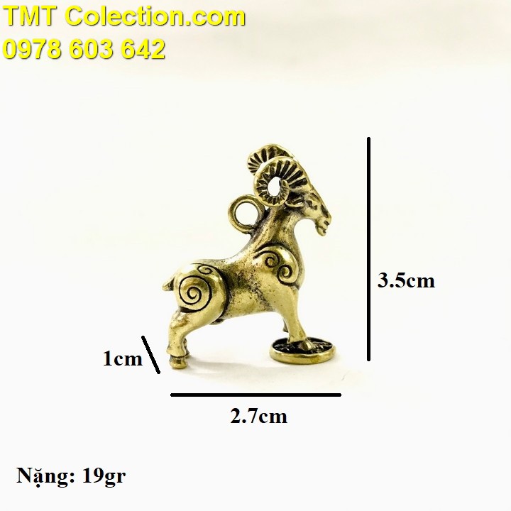 Móc Khóa Tượng Đồng Con Dê - TMT Collection.com