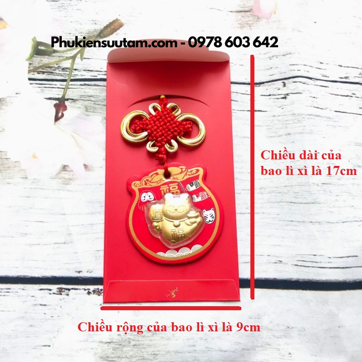 Bao lì xì Mèo Thần Tài Cá Chép - Phukiensuutam.com