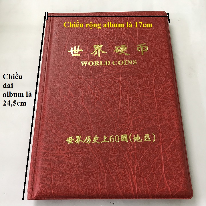 Bộ Album xu 60 nước quốc tế có cờ - TMT Collection.com