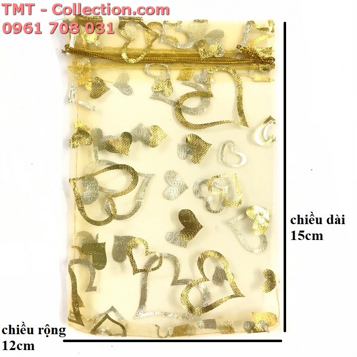 Túi vải hoa văn 12x15cm - TMT Collection