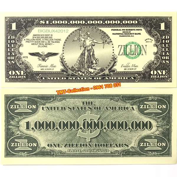 Tiền play money 1 triệu tỷ usd Mỹ mệnh khủng
