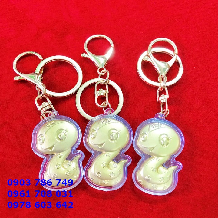 Móc Khóa Hình con  Rắn Vàng