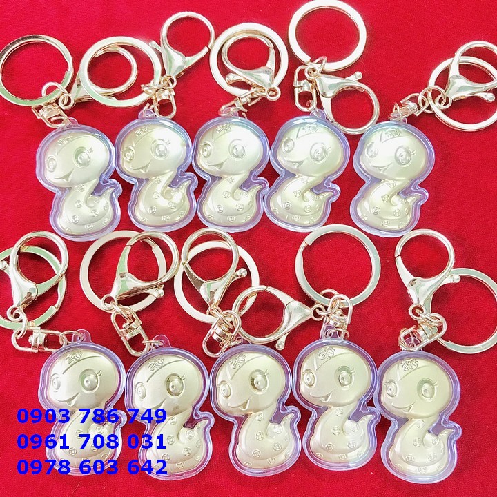 Móc Khóa Hình con  Rắn Vàng