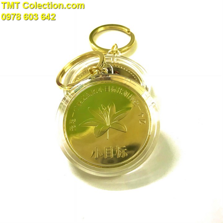 Móc khóa Xu in màu hình con Cọp Vàng 1 Yi Trung quốc - TMT Collection.com