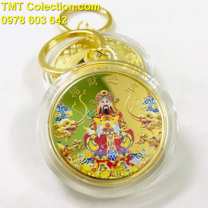 Móc Khóa Xu Thần Tài In Màu - TMT Collection.com