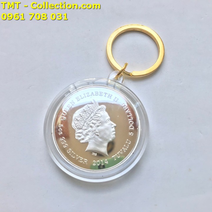 Móc khóa Xu tứ linh phong thuỷ - TMT Collection