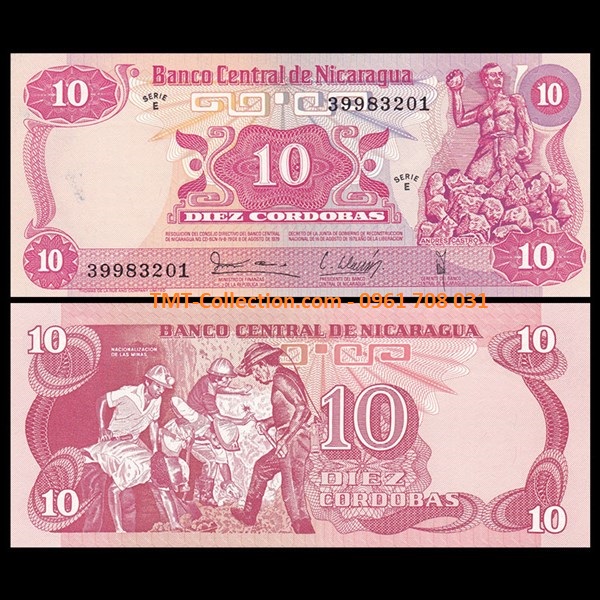 Nicaragua 10 Cordobas 1979 UNC