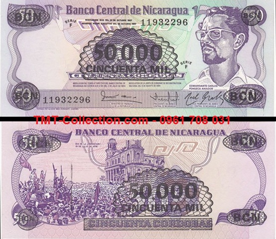 Nicaragua 50.000 Cordobas 1987 UNC