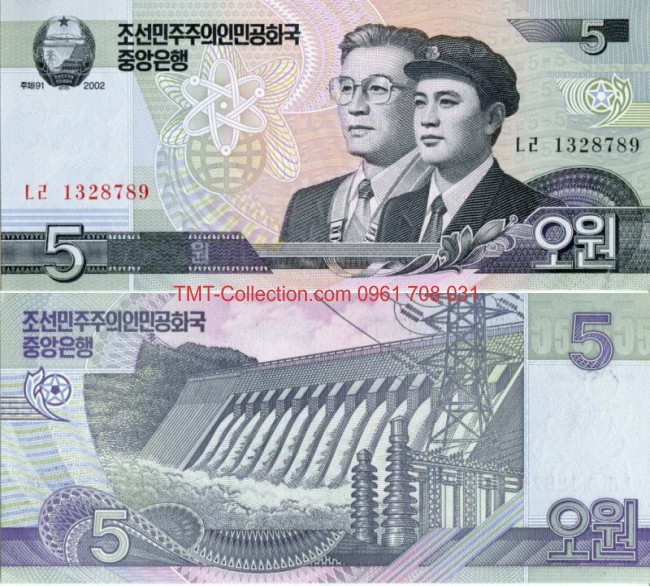 North Korea - Triều Tiên 5 Won 2009 UNC