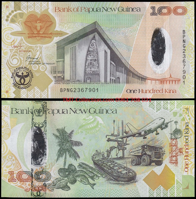 Papua Newginea 100 kina 2008 UNC polyme