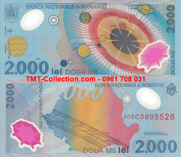 Romania 2000 Lei 1999 Polyme