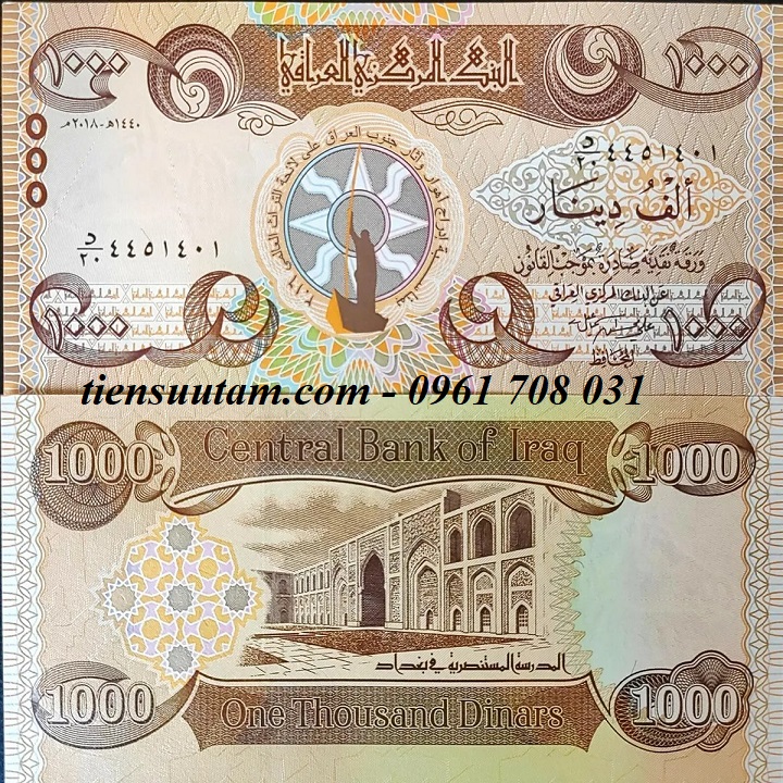 Iraq 1000 Dinars 2018 UNC