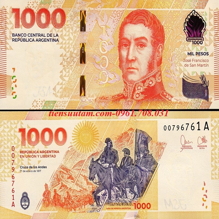 Argentina 1000 pesos 2023 UNC