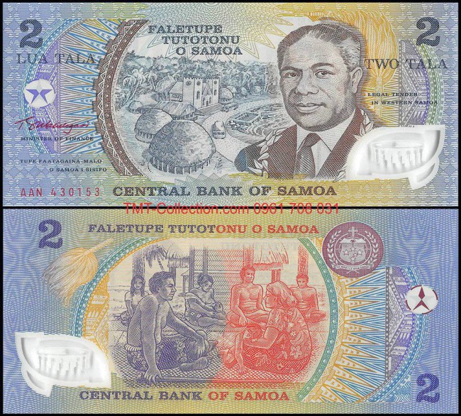 Samoa 2 Tala 2009 UNC Polymer