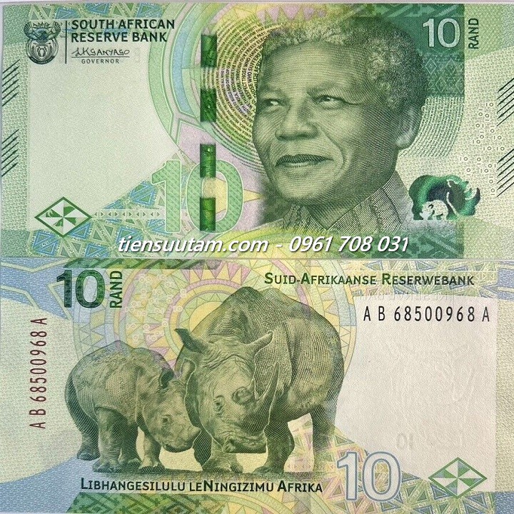 South Africa - Nam Phi 10 Rand 2023 UNC