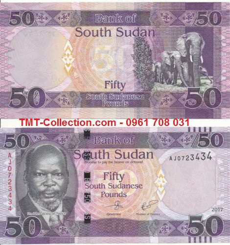 South Sudan - Nam Sudan 50 Pound 2017 UNC (tờ)