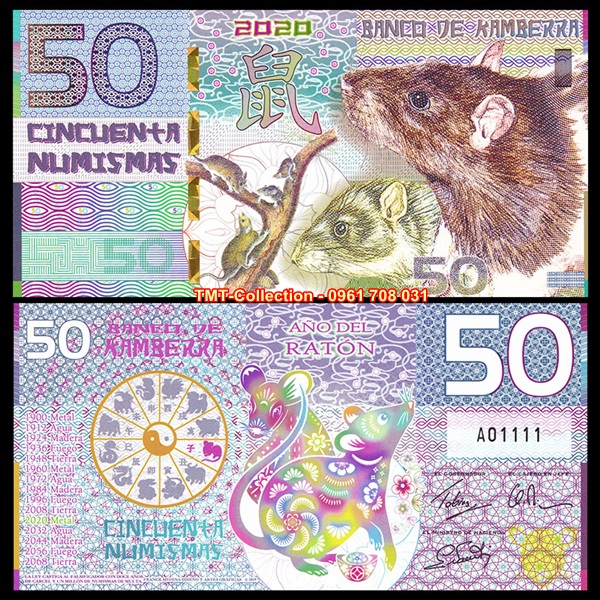 Tiền Kamberra của Úc hình con Chuột